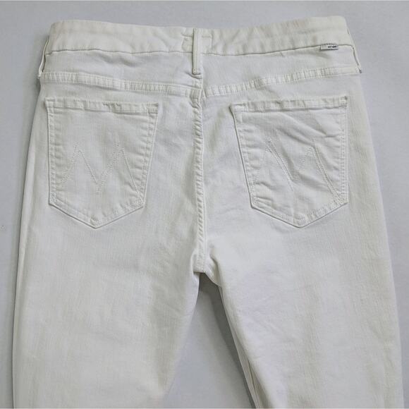 Mother The Looker Crop 31 White Skinny Denim - Picture 6 of 12